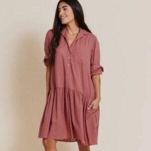 GRAYSON The Changemaker Midi Dress in Rosewood Size X-Large XL 05